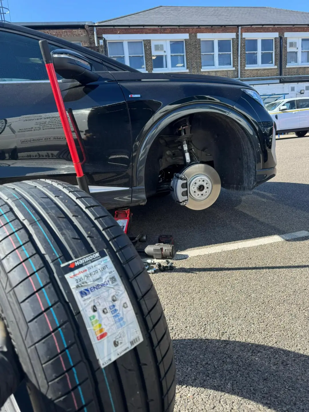 Tyres and tyres emergency service van